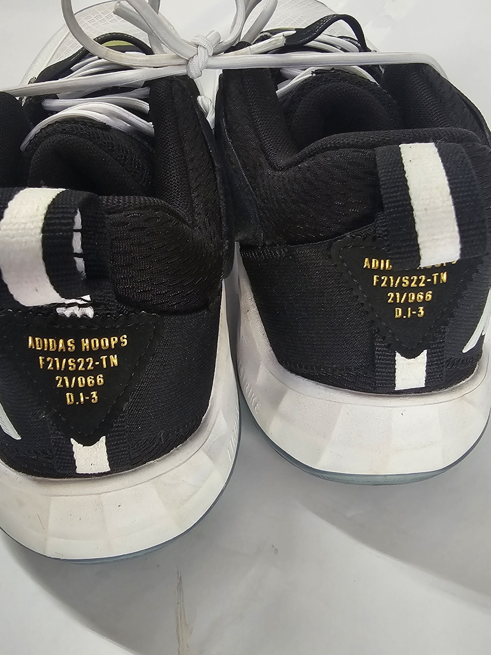 adidas Kids Black and White Hoops Sneakers